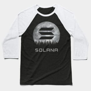 Vintage Solana SOL Coin To The Moon Crypto Token Cryptocurrency Blockchain Wallet Birthday Gift For Men Women Kids Baseball T-Shirt